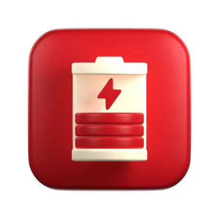 Battery Charging  3D Icon