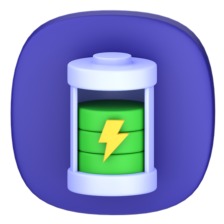 Battery Charging  3D Icon