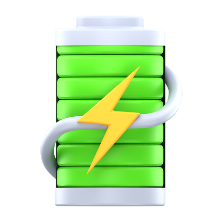 Battery charging  3D Icon