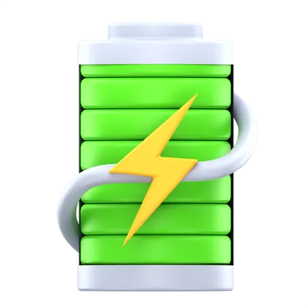 Battery charging  3D Icon