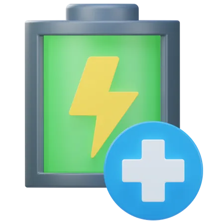 Battery Charging 3 D Illustration 3D Icon