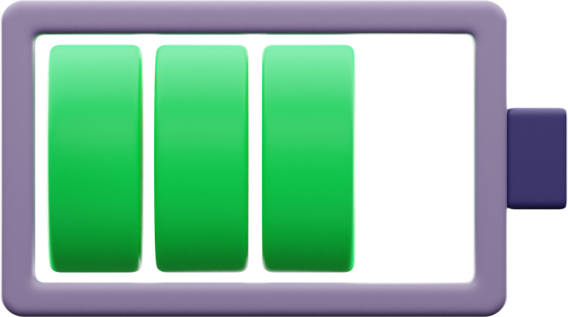 Battery Charging Status  3D Icon