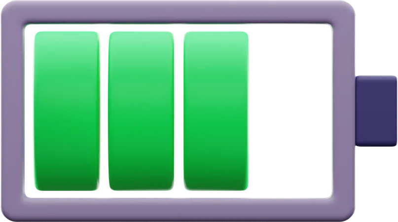 Battery Charging Status  3D Illustration