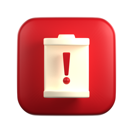 Battery Empty  3D Icon