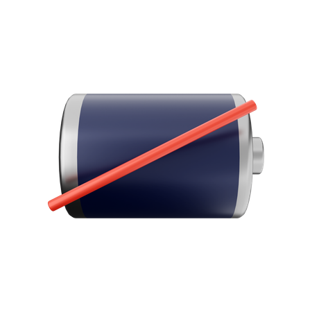 Battery Empty  3D Illustration