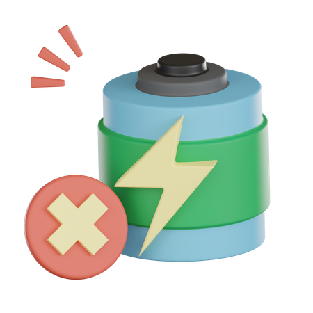 Battery Error  3D Icon
