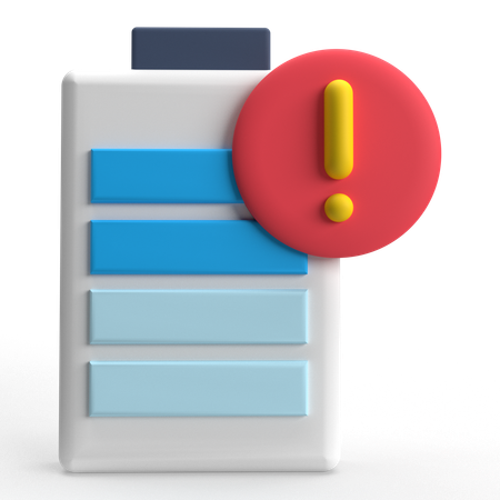 Battery Error  3D Icon