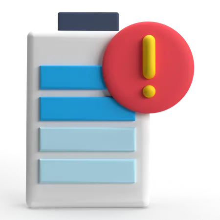 Battery Error  3D Icon