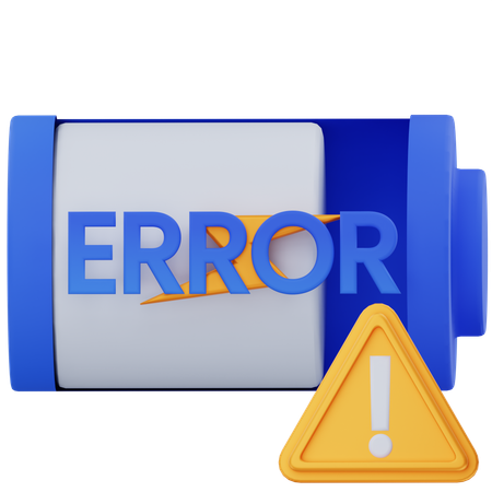 Battery Error  3D Icon