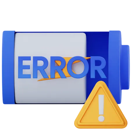 Battery Error  3D Icon