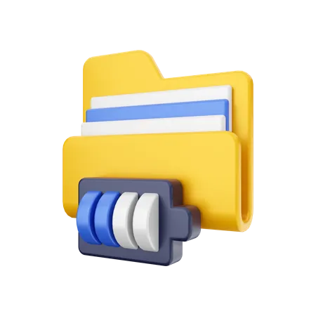 Battery Folder  3D Illustration