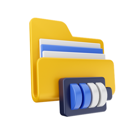 Battery Folder  3D Icon