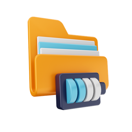 Battery Folder  3D Icon