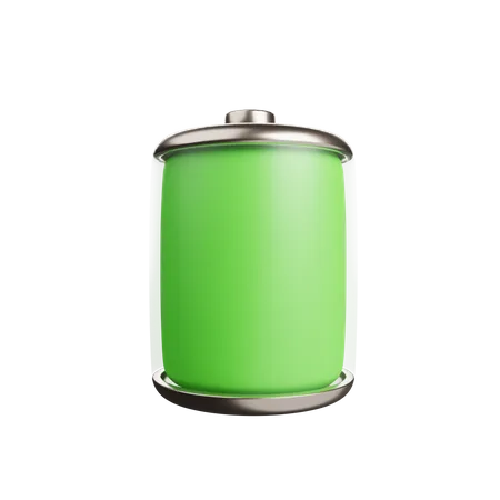 3 D Illustration Of Battery Icon Concept Full Green 3D Illustration