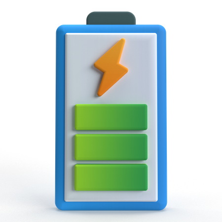 Battery Full Charging  3D Icon
