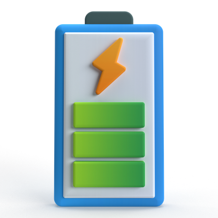 Battery Full Charging  3D Icon