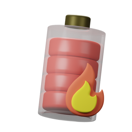 Battery Heat  3D Icon