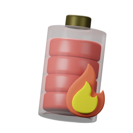 Battery Heat 3D Icon