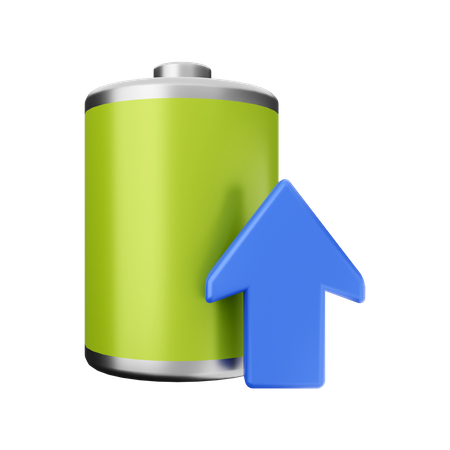 Battery Increase Energy  3D Illustration