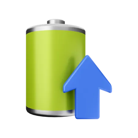 Battery Increase Energy  3D Illustration