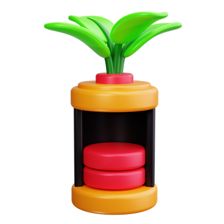 Battery Leaf  3D Icon