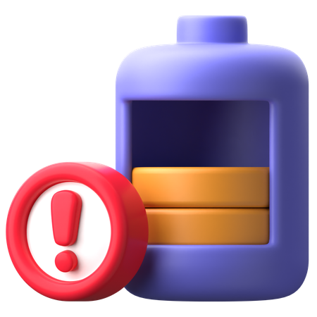 Battery Low  3D Icon