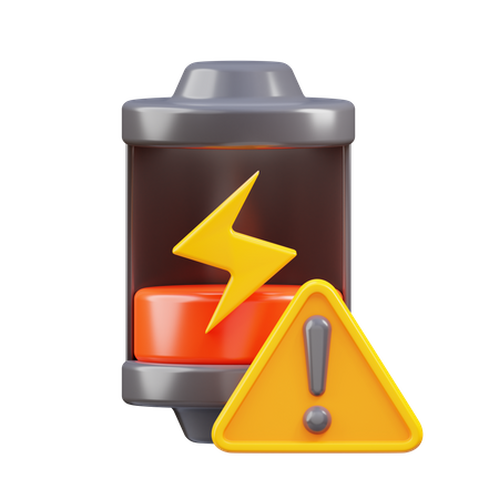 Battery Low Warning  3D Icon