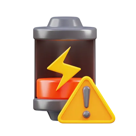 Battery Low Warning  3D Icon