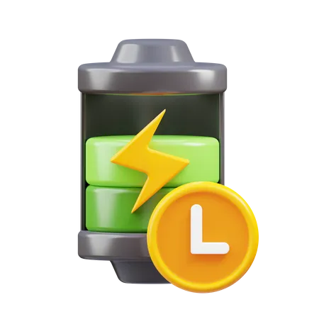 Battery On Charging Process  3D Icon