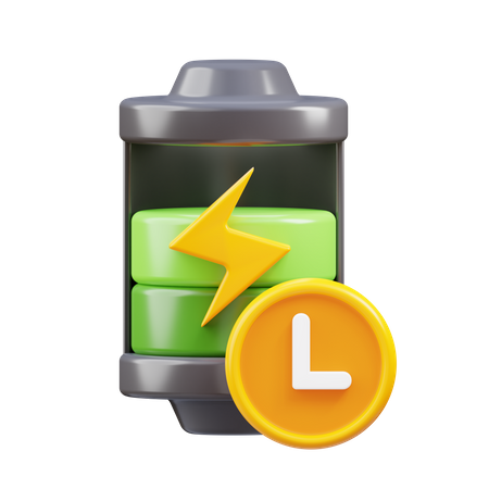 Battery On Charging Process  3D Icon