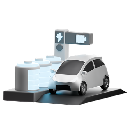 Battery Powered Ev Hub  3D Icon