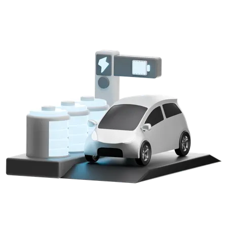 Battery Powered Ev Hub  3D Icon