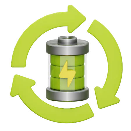 Battery Recycle  3D Icon