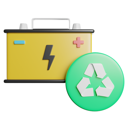 Battery Recycle  3D Icon