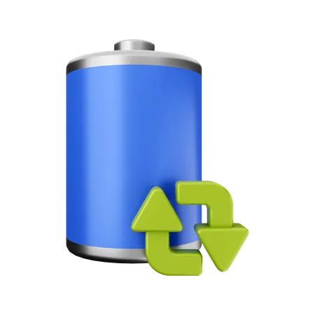 Battery Recycle  3D Illustration