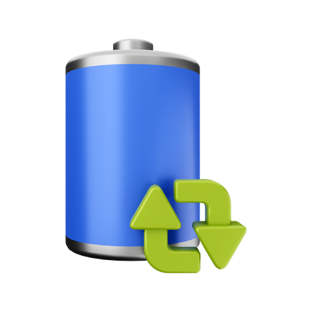 Battery Recycle  3D Illustration
