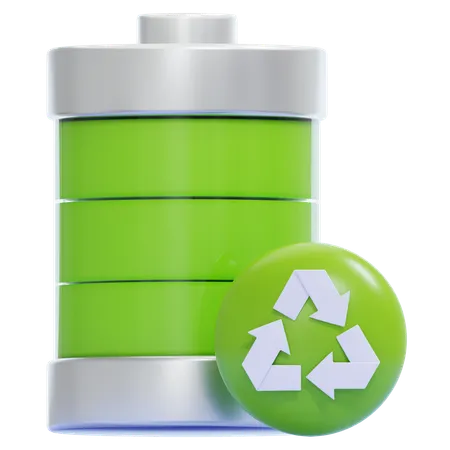 Battery Recycling  3D Icon