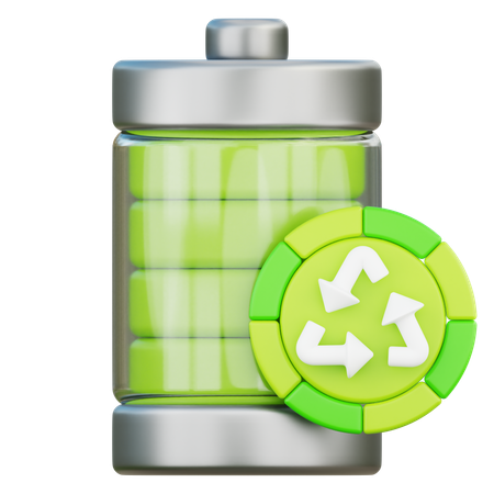 Battery Recycling  3D Icon