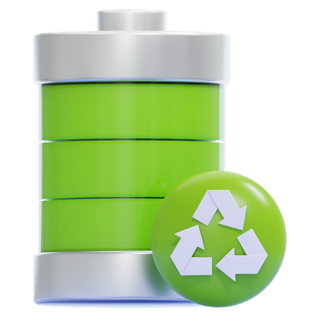 Battery Recycling  3D Icon