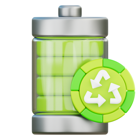 Battery Recycling  3D Icon