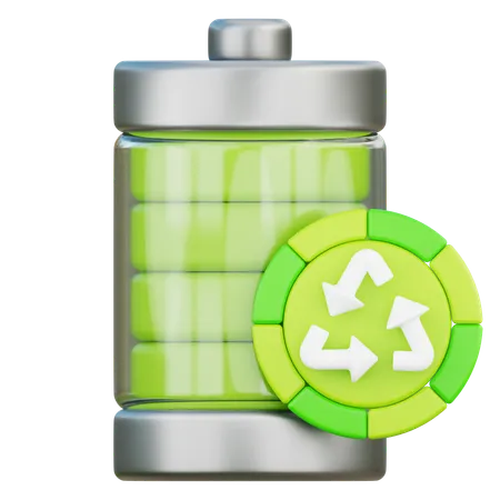 Battery Recycling  3D Icon