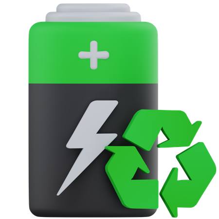 Battery Recycling  3D Icon
