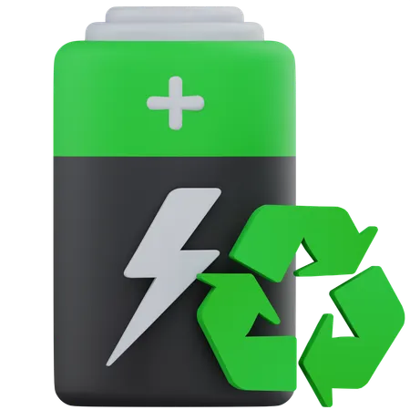 Battery Recycling  3D Icon