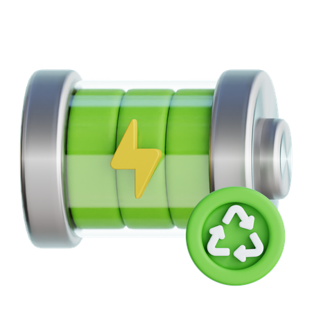 Battery Recycling  3D Icon