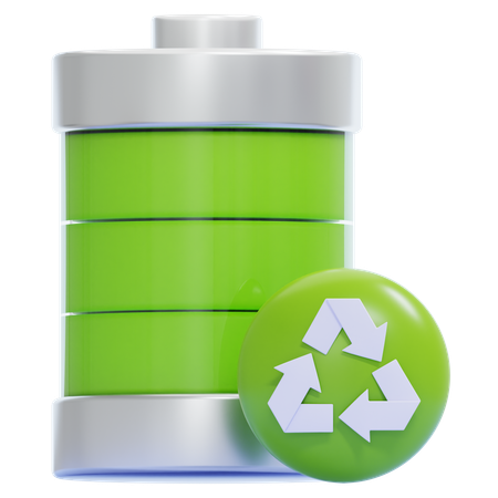 Battery Recycling  3D Icon