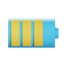 3d battery status illustration