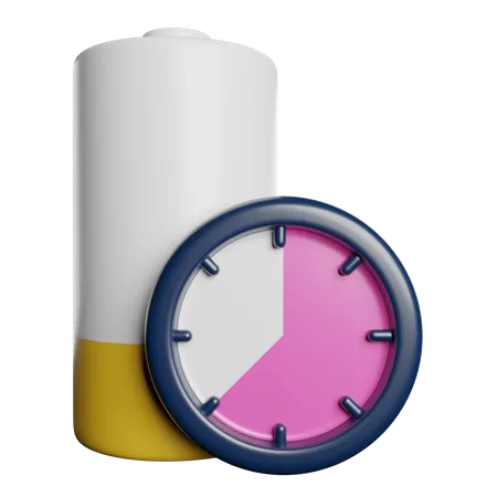 Battery Time  3D Icon