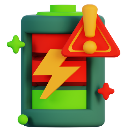 BATTERY WARNING  3D Icon