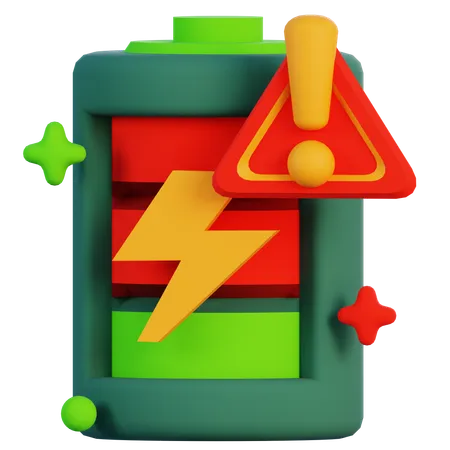 BATTERY WARNING  3D Icon