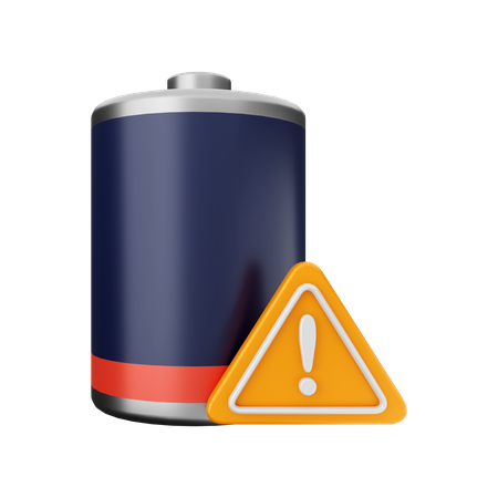 Battery Warning  3D Illustration